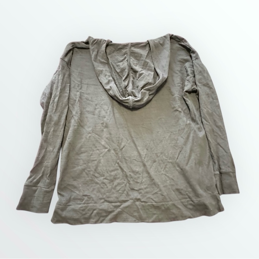 LOFT Lilac V-Neck Pullover Hoodie Sweatshirt - Picture 2 of 5